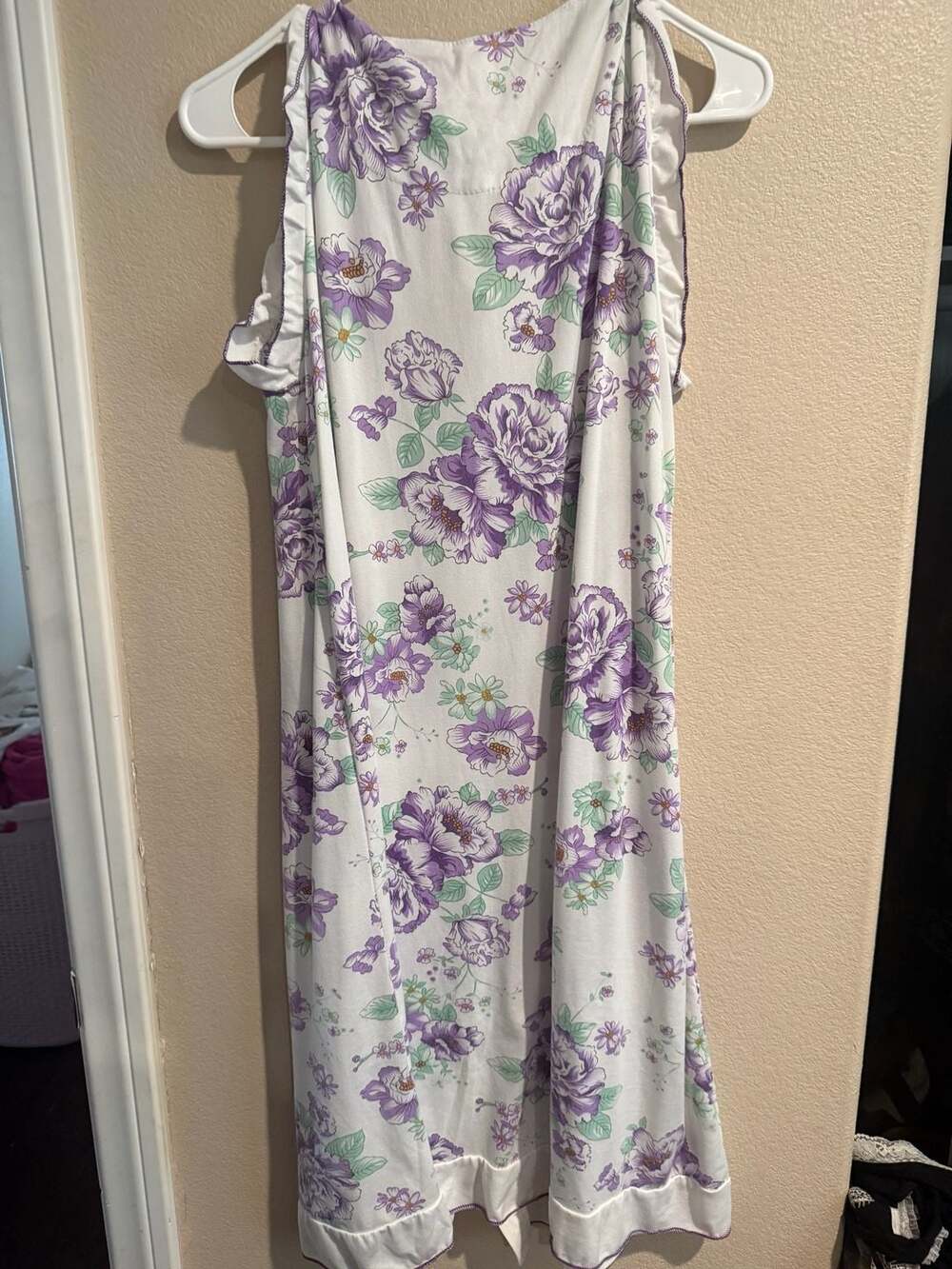 Lati Fashion Vibtage Intimates Floral Sleeveless Nightgown/Duster Sz.M - Picture 5 of 7